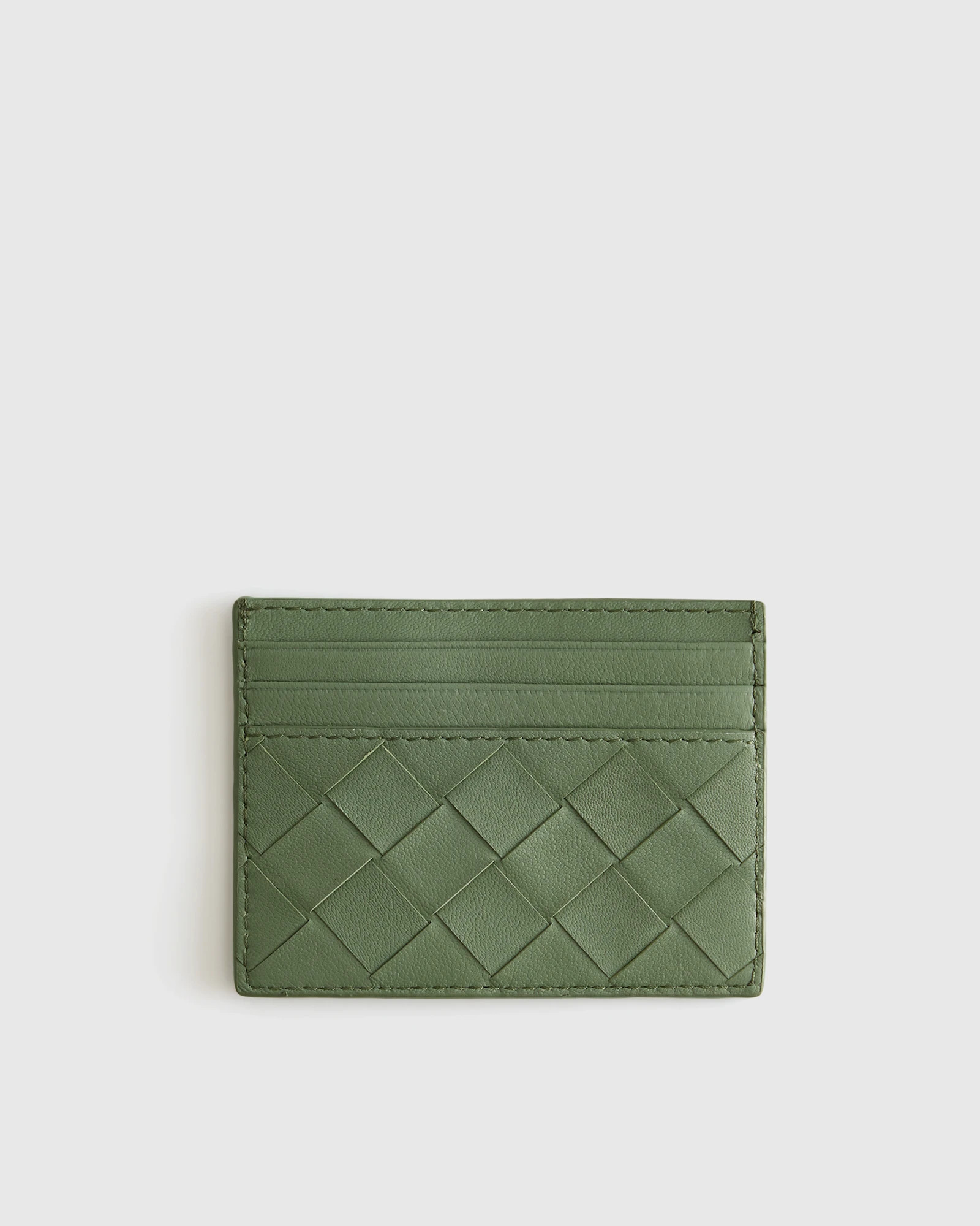 Italian Handwoven Leather Small Card Case | Quince