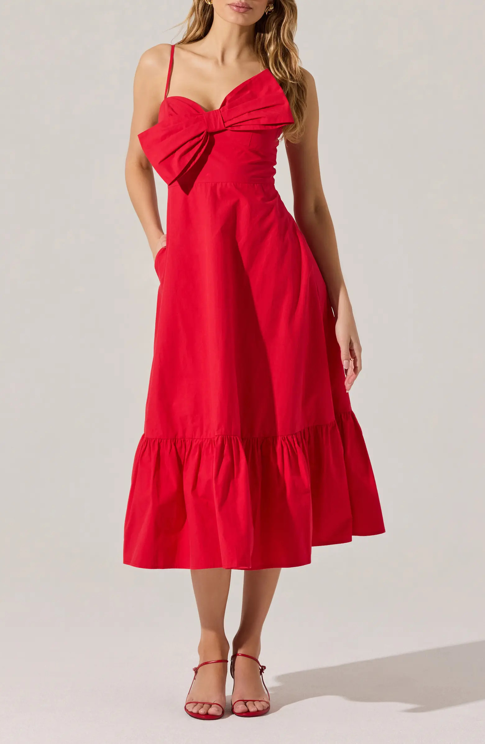 Twisted Bow Detail Cotton Dress | Nordstrom