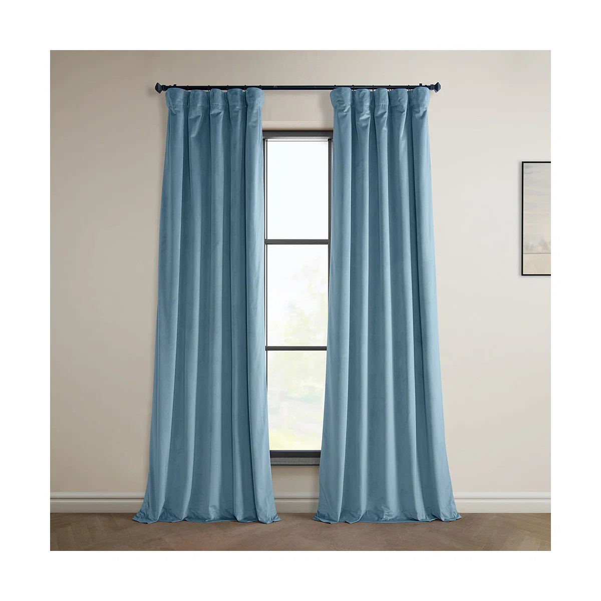 Matra Plush Velvet. Polyester Curtains for Bedroom - Room Darkening Curtains for Living Room Wind... | Wayfair North America