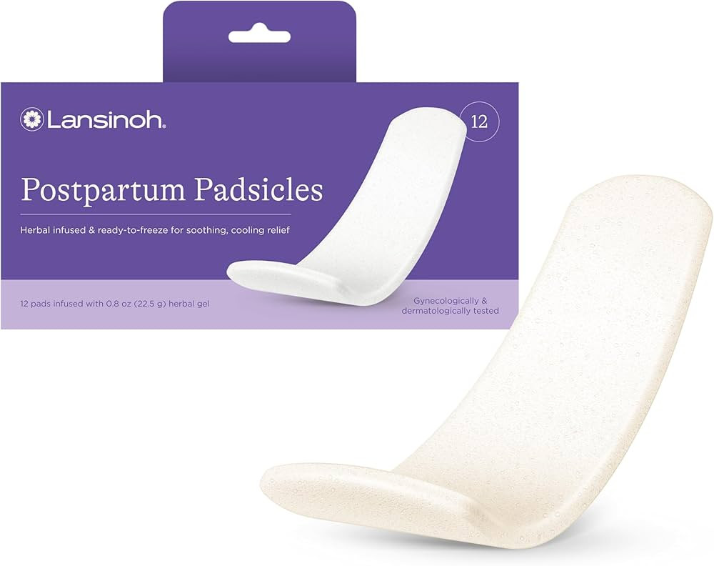 Lansinoh Postpartum Cooling Pads, Perineal Ice Packs, 12 Count, Witch Hazel Pads for Postpartum C... | Amazon (US)