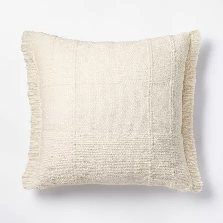 Woven Plaid Throw Pillow Cream - Threshold™ designed with Studio McGee | Target
