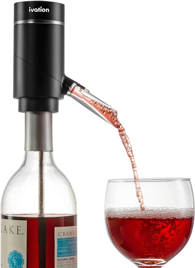 Ivation Electric Wine Aerator and Dispenser | Rechargeable Automatic Wine Pourer with Touch Butto... | Amazon (US)