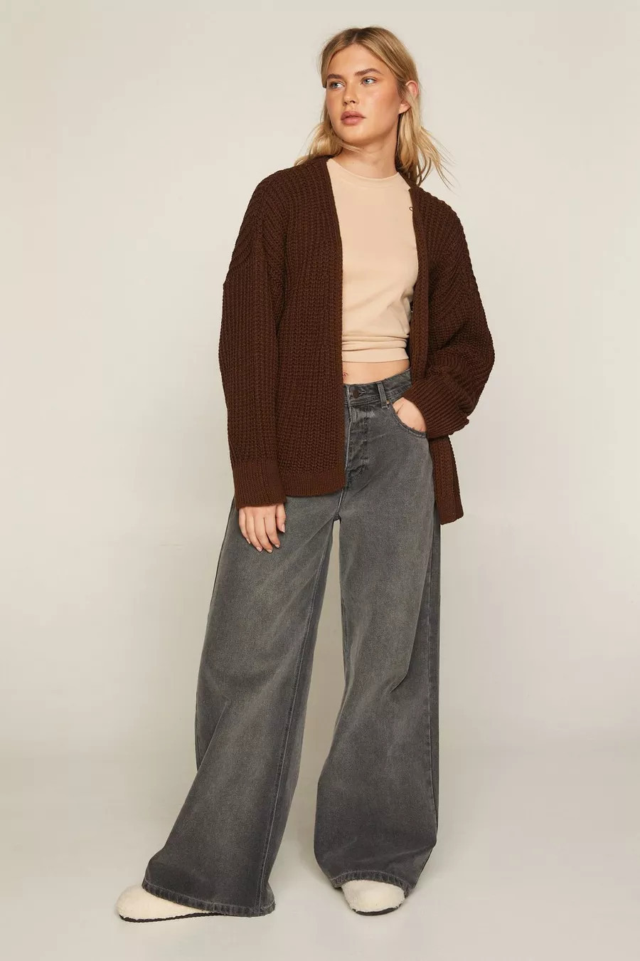 Open Throw Chunky Knit Cardigan | Nasty Gal US