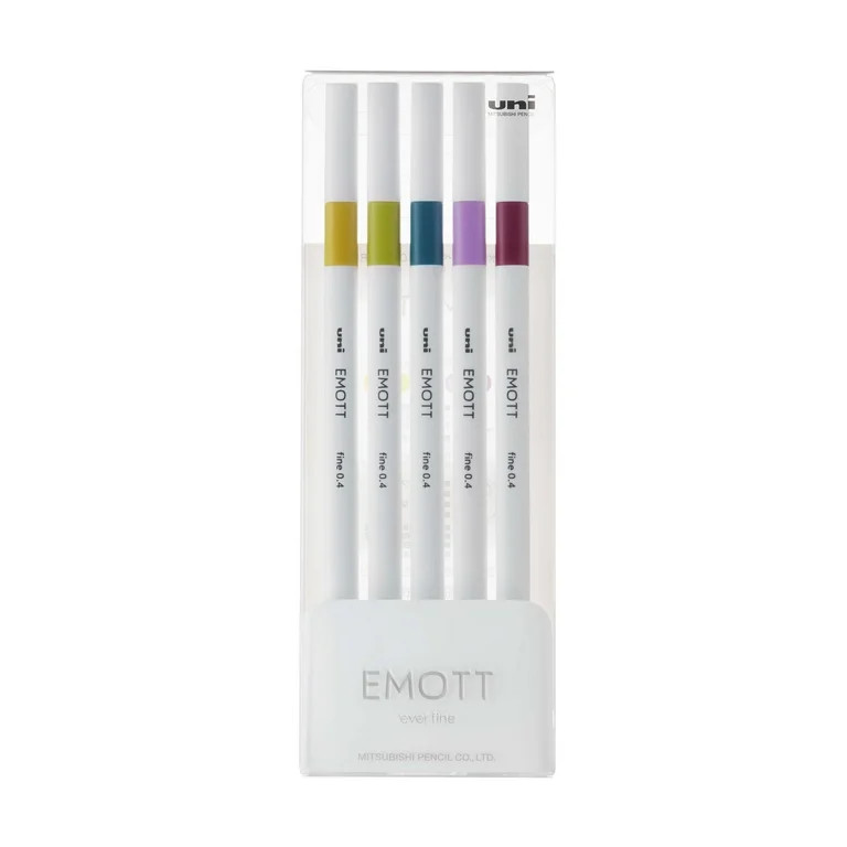 EMOTT Fineliner Pen Set #8, 5-Colors, Retro | Walmart (US)