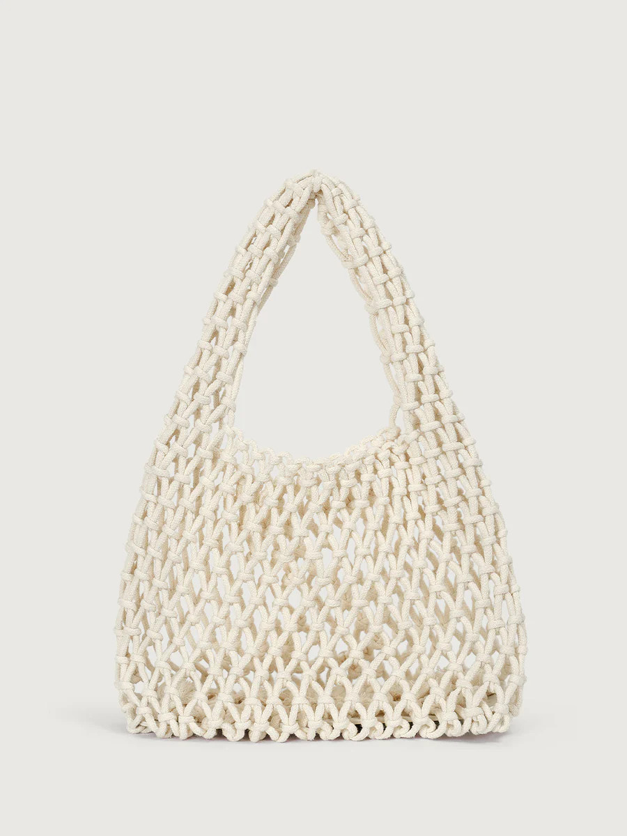 Beige Cotton Rope Crocheted Handbag & Reviews - Beige,Khaki - Sustainable Bags | BERLOOK | BERLOOK