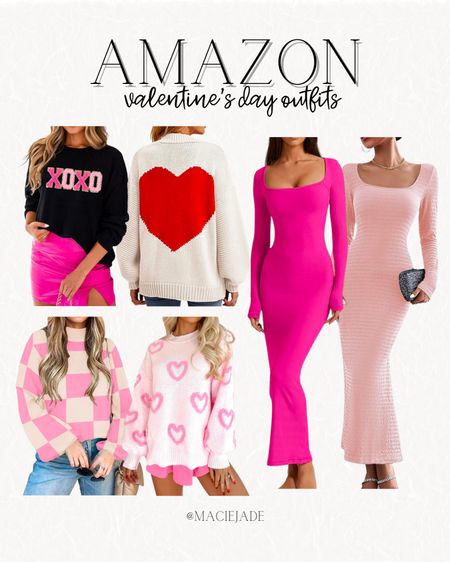 Amazon Valentine’s Day outfits 💗 Amazon dresses / Amazon dress / Amazon sweaters / vday outfits / vday outfit / vday sweater / vday sweaters / vday dresses / date night dress / date night dresses / heart sweater / pink sweaters

#LTKSeasonal #LTKfindsunder100 #LTKstyletip