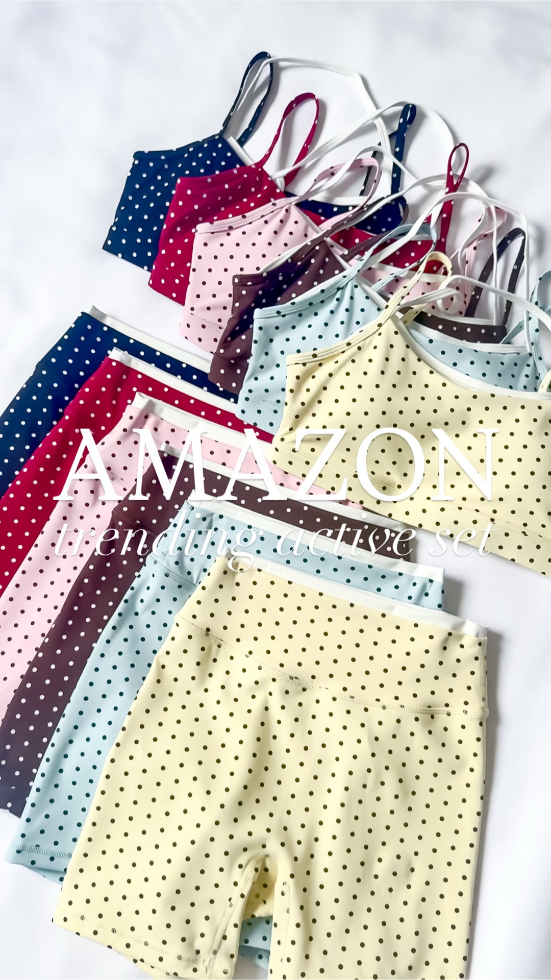 These trendy polkadot active sets from Amazon are everything!! Living out our 90s it-girl dreams! 👟💫🩷


#thesistershoppers #matchingworkoutset #amazonfavorites #amazonworkoutset #amazonactivewear @amazon

#LTKfitnessgoals #LTKHome #LTKActive