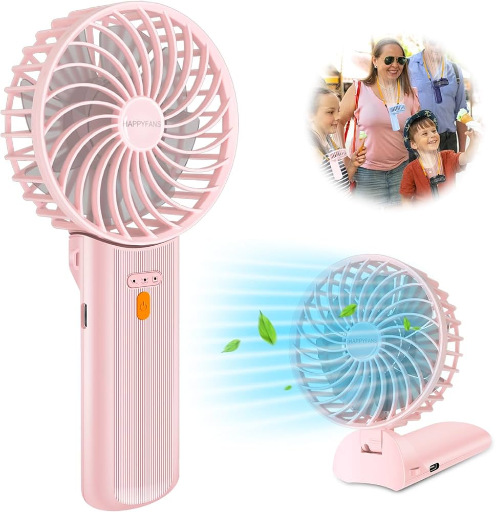 Portable Handheld Fan, 2023 Upgraded 180° Adjustable Small Fan, 4 Speed Wind, 15H Cooling Fan, USB R | Amazon (US)