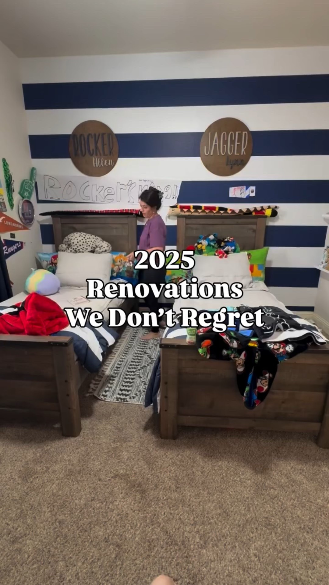 ✨🎉 Continuing our top renovations for 2025 that we definitely don’t regret! This bedroom 😍 Peel and stick wallpaper on textured walls + the best wall shelf!

Bedroom makeover. Kids room. Shared kids room. Wallpaper. Home improvement. Home renovation. DIY home. DIY project. Boys bedroom. Boys bedroom makeover.

#LTKHome #LTKKids #LTKdayinmylife