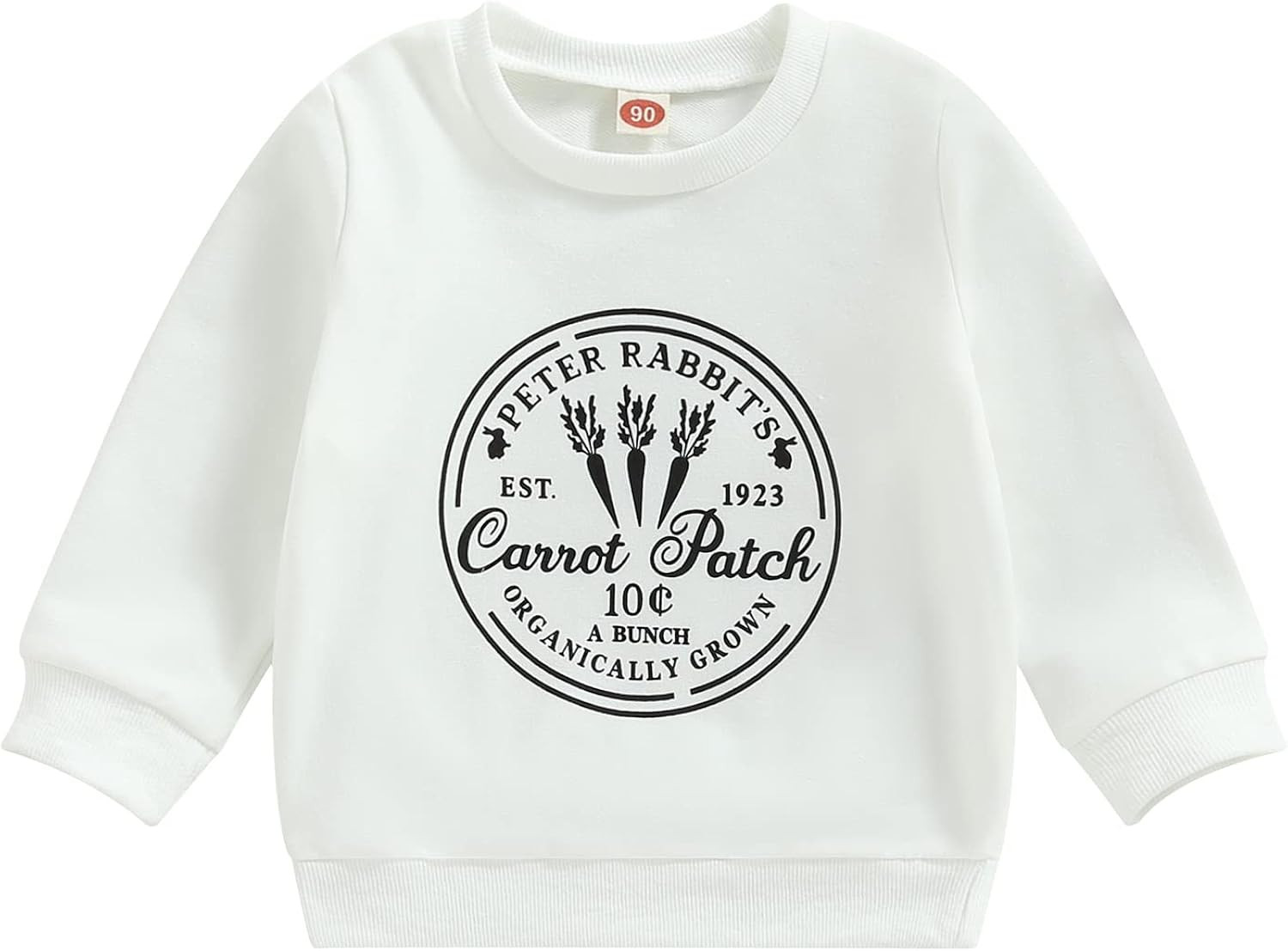 Durveency Toddler Baby Boy Girl Easter Clothes Crewneck Sweatshirt Bunny Print Long Sleeve Pullov... | Amazon (US)