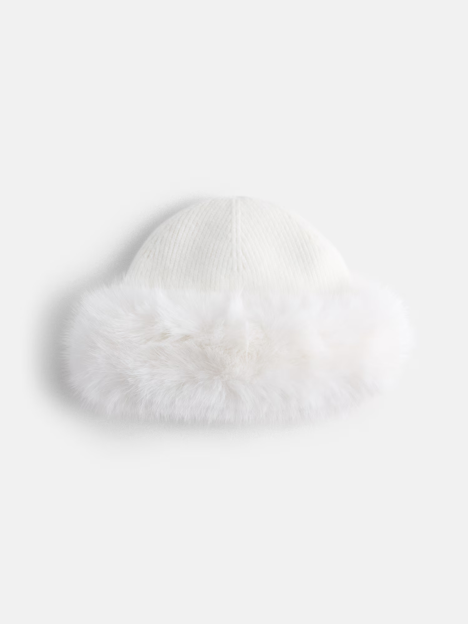No Boundaries Women's Cuffed Faux Fur Beanie, White | Walmart (US)