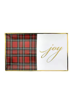 Biltmore® Red & Green Tartan Joy Small Rectangular Tray | Belk