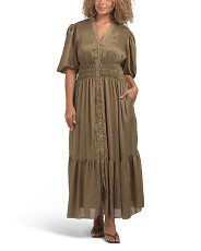 Plus Smock Waist Maxi Dress | TJ Maxx
