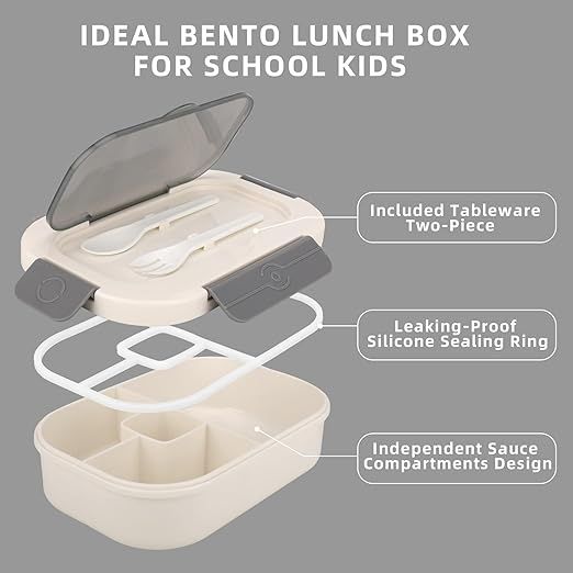 Bento Box for Kids,1.3L Bento Box Adult Lunch Box,Lunch Box Containers for Kids/Adults/Toddler,Be... | Amazon (US)