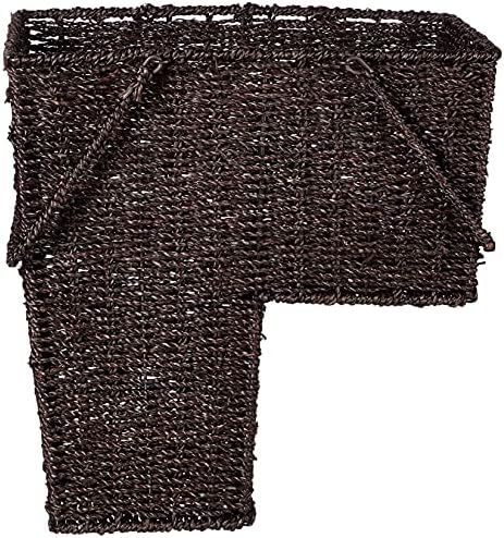 15" Wicker Storage Stair Basket With Handles by Trademark Innovations (Brown) | Amazon (US)