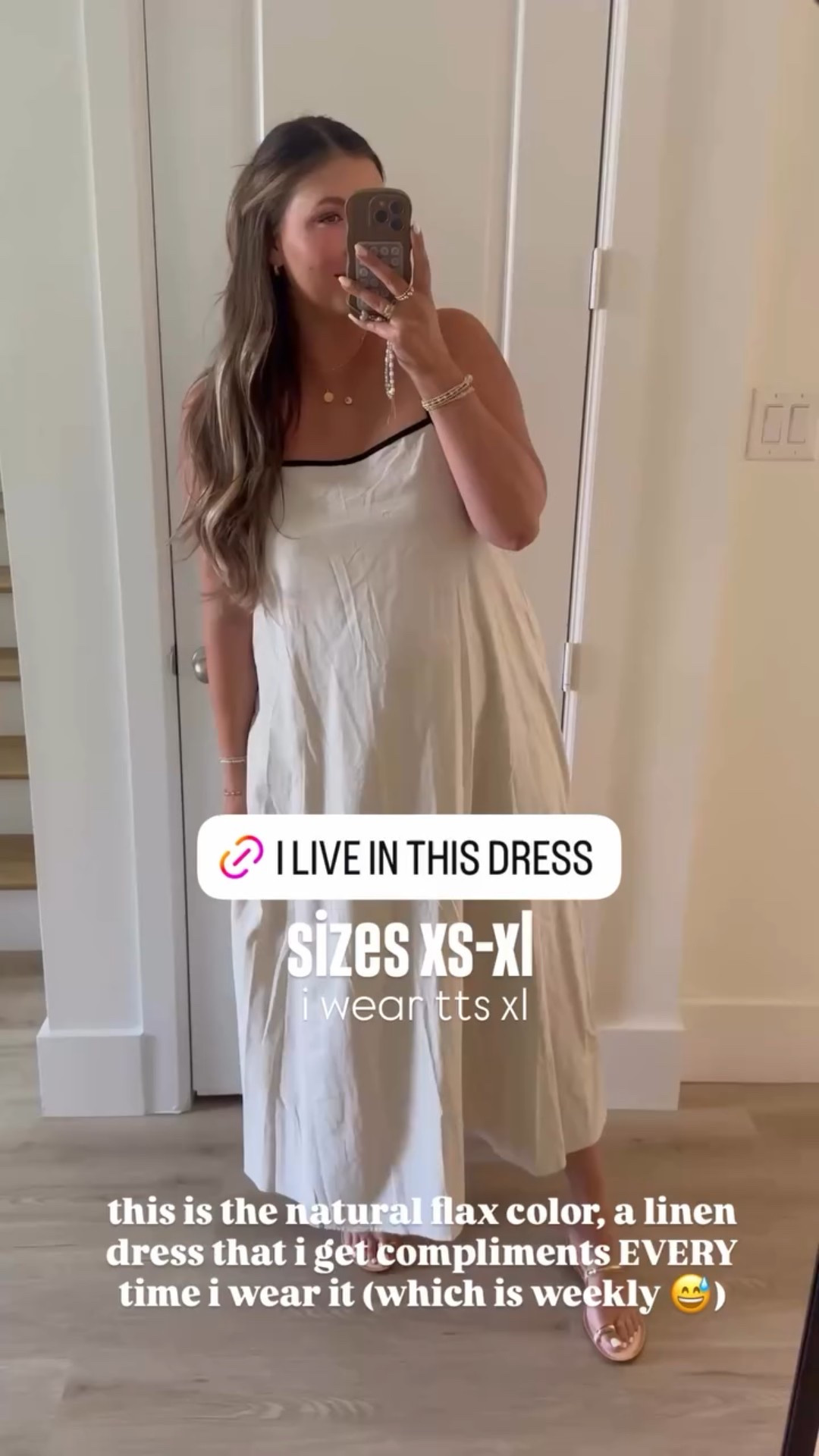 Prime day sale alert!! sizes xs-xl i wear tts xl this is the natural flax color, a linen dress that i get compliments EVERY time i wear it (which is weekly 😅)

#LTKSaleAlert #LTKStyleTip #LTKSeasonal