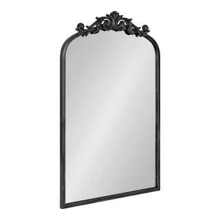 Kate and Laurel Arendahl 31 in. x 19 in. Classic Arch Framed Black Wall Mirror 220241 | The Home Depot