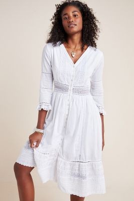 Angi Lace Midi Dress | Anthropologie (US)