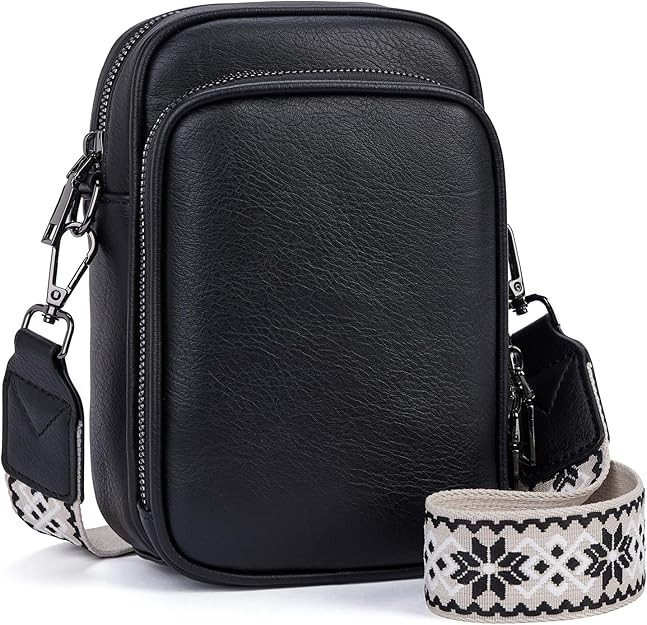 Small Crossbody Bags for Women Trendy,Vegan Leather Cell Phone Purse Crossbody Handbag Purse with... | Amazon (US)