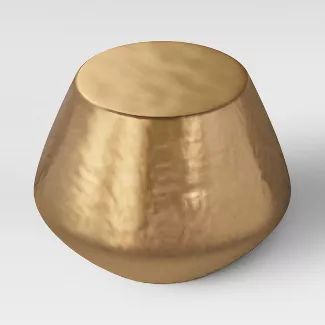 Borrego Hammered Drum Accent Table Brass - Project 62™ | Target