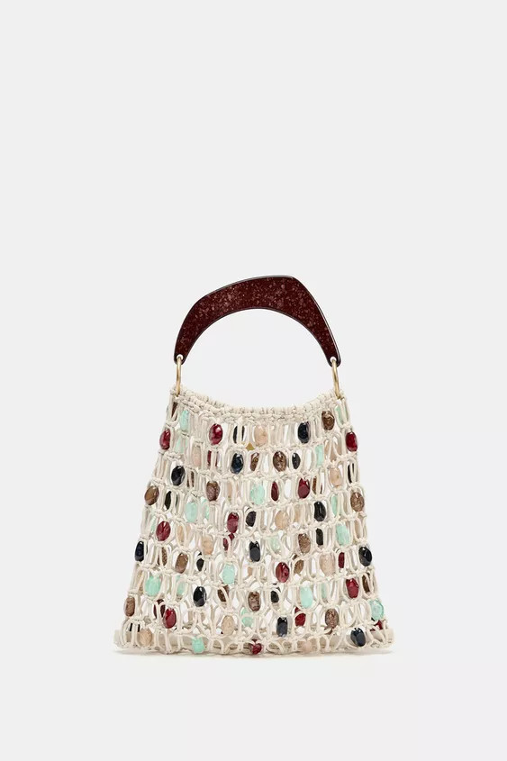 BUCKET BAG WITH BEADING | Zara UK