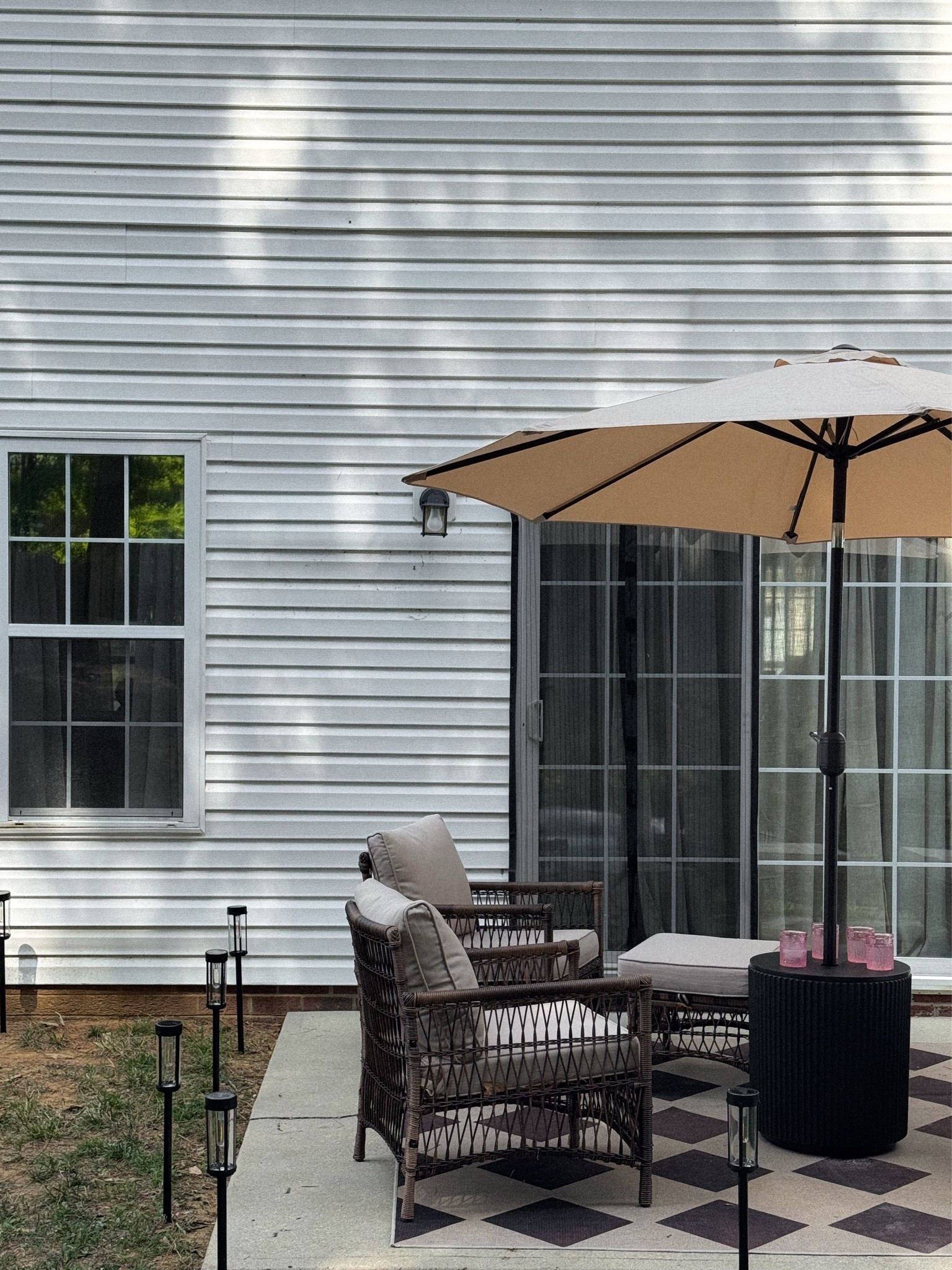 Your patio doesn’t need a complete makeover to feel designer. ✨ I only added three @Wayfair  finds, and they completely transformed my outdoor space for summer hosting.

✔️ A side table with a built-in umbrella stand
✔️ Solar path lights for the prettiest evening glow
✔️ Pink drinking glasses that are always ready for guests

If you’ve been searching for patio decorating ideas, outdoor patio furniture, outdoor lighting, and outdoor hosting inspiration, don’t miss Wayfair’s limited-time Fourth of July Clearance. These savings won’t last long, so now is the perfect time to refresh your space before the sale ends.

• Overarching Promotion: Up to 70% Off
• Shipping Promotion: Fast and free shipping over $35
• Sale Timeframe: Running from now through July 6 

#wayfair #Ad #WayfairPartner

#LTKHome