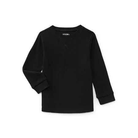 Garanimals Toddler Boys Holiday Micro Thermal Tee with Long Sleeves, Sizes 18M-5T | Walmart (US)