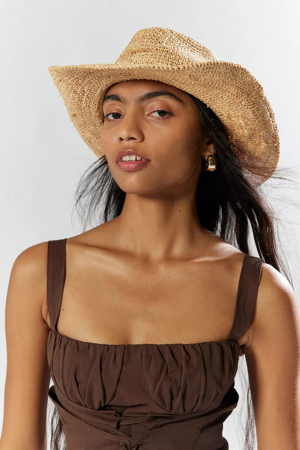 Millie Woven Raffia Cowboy Hat | Urban Outfitters (US and RoW)