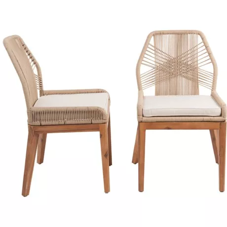 Rope crossweave 2025 dining chairs