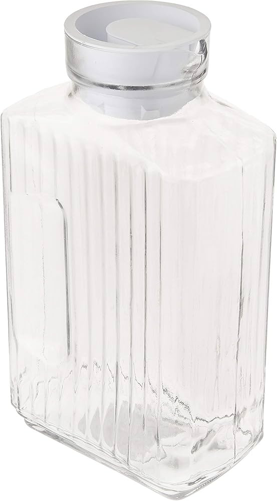 Anchor Hocking Glass Bistro Pitcher with White Stopper, 64-Ounce, Clear | Amazon (US)