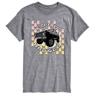 Men's Ford Bronco Checker Short Sleeve Graphic T-Shirt - Athletic Heather - 6X Big and Tall | Target