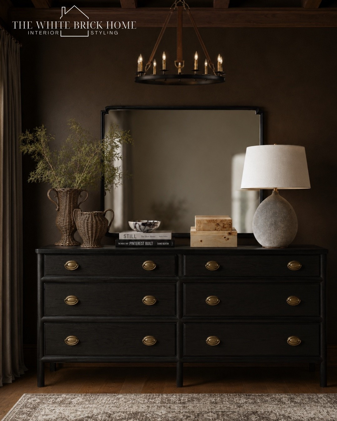 Moody, layered, and effortlessly timeless. This dresser and decor proves that rich chocolate tones and textured details can feel both dramatic and inviting. 

Bed, bedroom, bedroom ideas, bedroom decor, bedroom finds, home decor, home design, bedroom design, bedroom inspiration, dresser, table lamp, wall mirror, chandelier, vase, home accessories, home decor ideas, home finds, bedroom finds. Bedroom decor, McGee and do bedroom, Loloi, McGee and co, Amazon

#LTKHome #LTKSeasonal #LTKSaleAlert