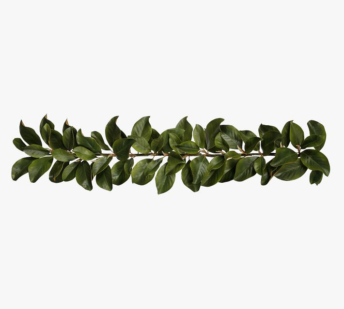 Faux Magnolia Leaf Garland, 5' | Pottery Barn (US)