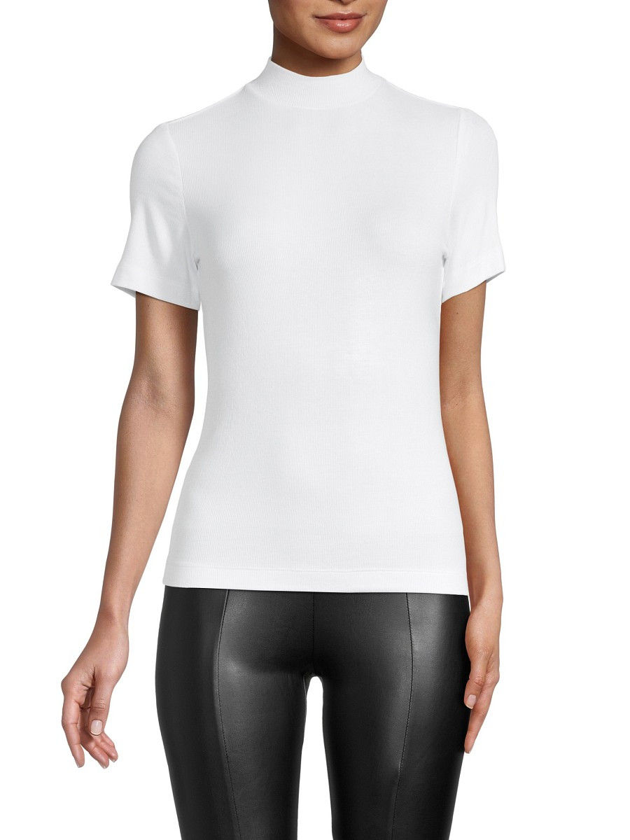TRUTH BY REPUBLIC Women's Ribbed Mockneck Top - White - Size XS | Saks Fifth Avenue OFF 5TH