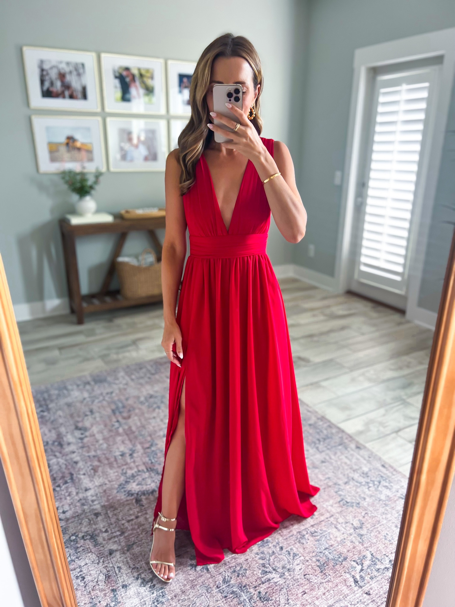 Heavenly hues 2025 red maxi dress