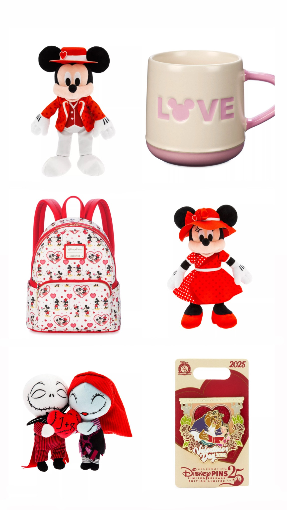 Omg so much cute Love Day Merch!! 
Mickey looks like a Dapper Dan love, the mug is pink and Jack & Sally are just 👌🏼