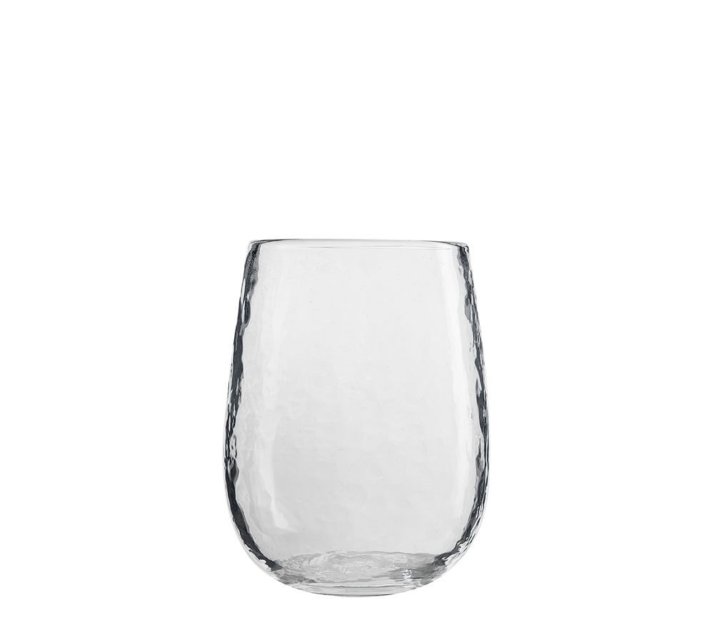 Hammered Handcrafted Stemless Wine Glasses | Pottery Barn (US)