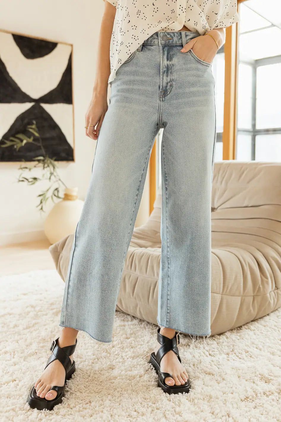 Colette Wide Leg Jeans | Bohme