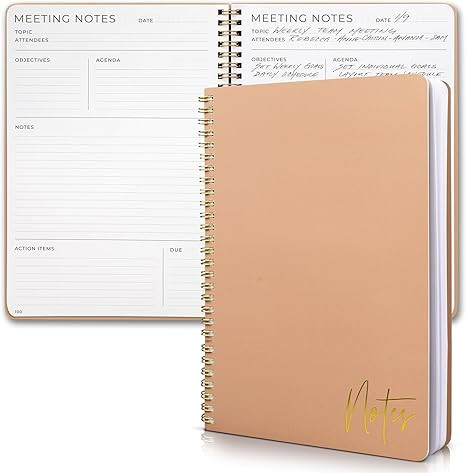 Beautiful Meeting Notebook For Work Organization - Easily Take Notes And Keep Agendas on Track - ... | Amazon (US)