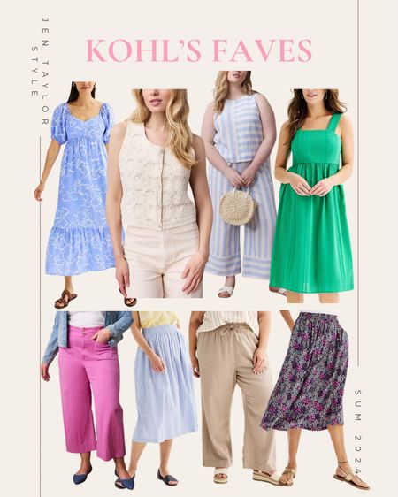 A roundup of curvy fashion favorites from Kohls! Super cute summer dresses, midi skirts, linen pants, and matching sets! Jen wears XL-XXL in most Kohls brands. Several of these are currently on sale! 

#LTKOver40 #LTKMidsize #LTKPlusSize