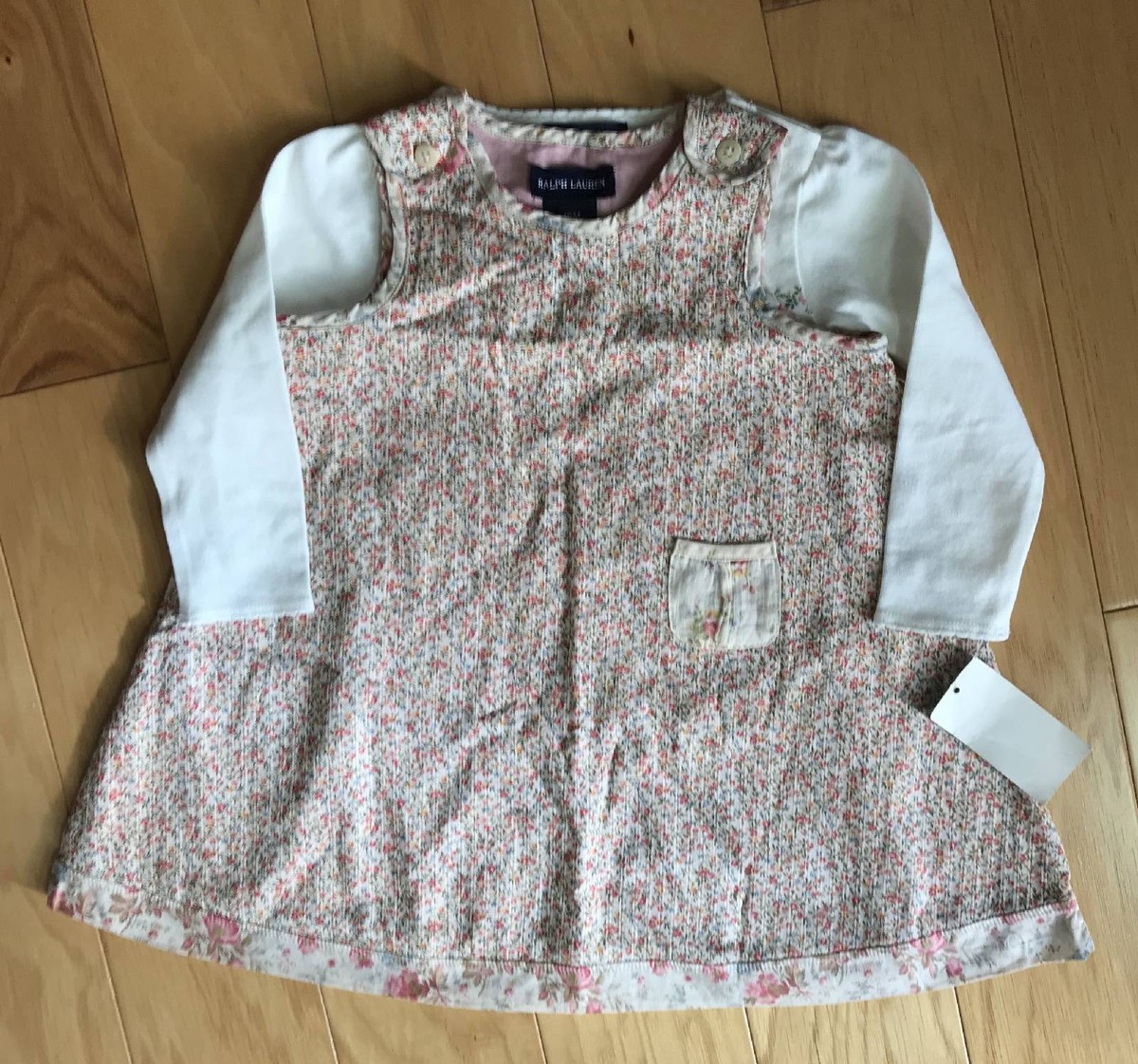 NWT GIRL RALPH LAUREN FLOWER JUMPER DRESS TEE TOP TWO-PIECE OUTFIT 18 Mos NEW  | eBay | eBay US