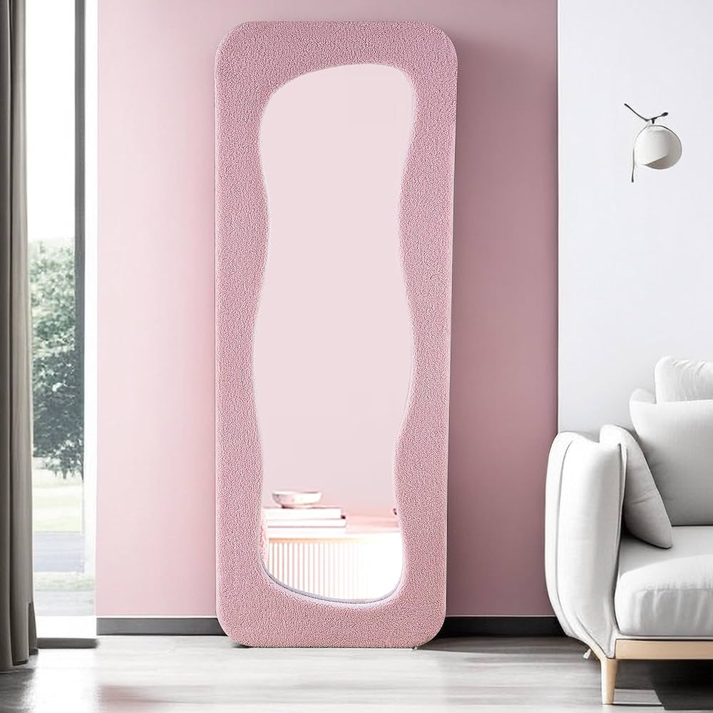 YOSHOOT Wavy Mirror Full Length, 63" x 24" Full Squiggly Mirror, Funky Wave Wall Mirror, Irregula... | Amazon (US)