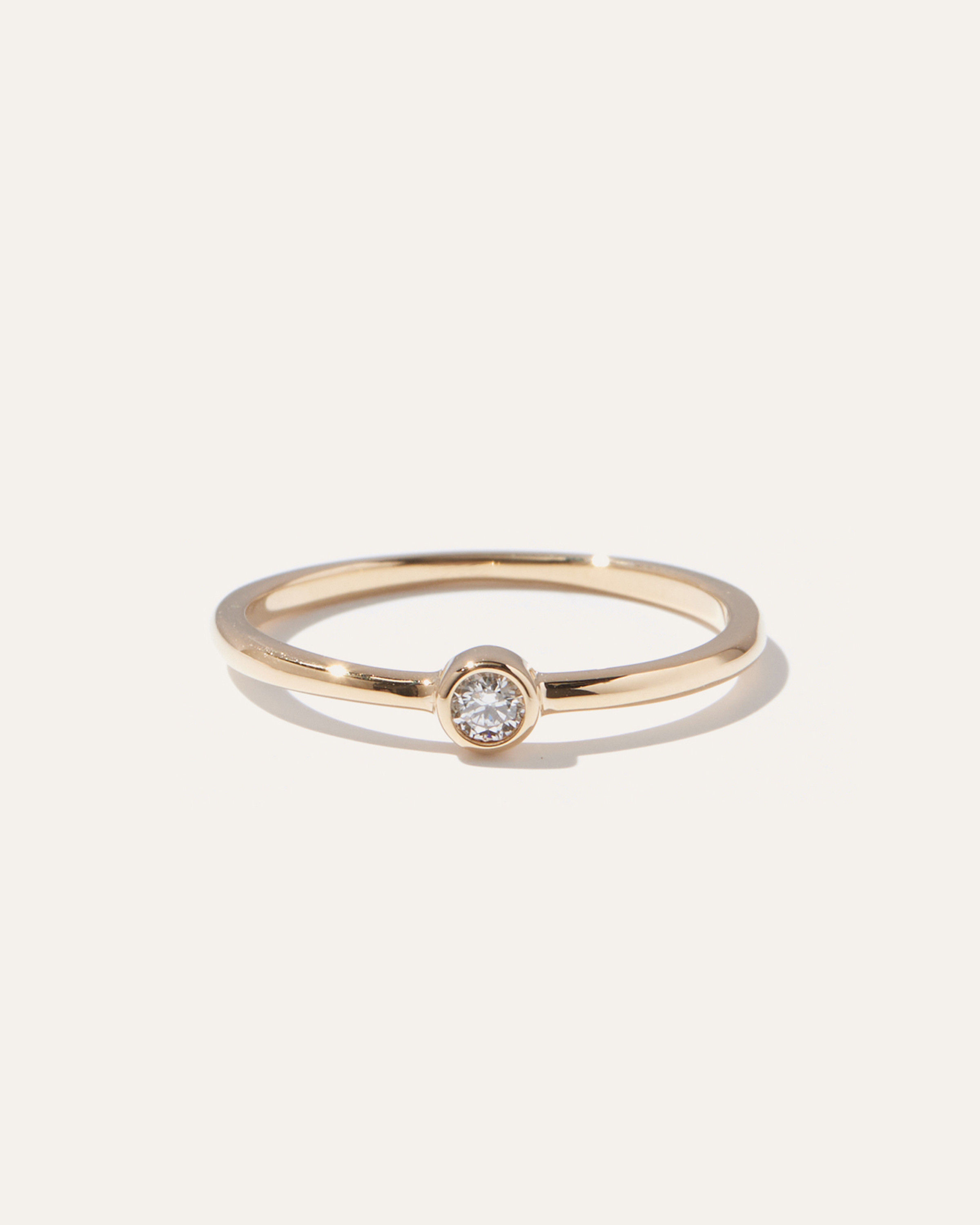 14K Gold Solo Diamond Bezel Ring | Quince in Yellow Gold | Quince