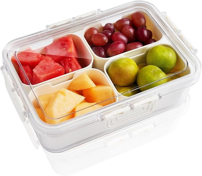 Snackle Box Container,Clear Snack Box Organizer for Fruits, Candy, Charcuterie,Snacks,Perfect for... | Amazon (US)