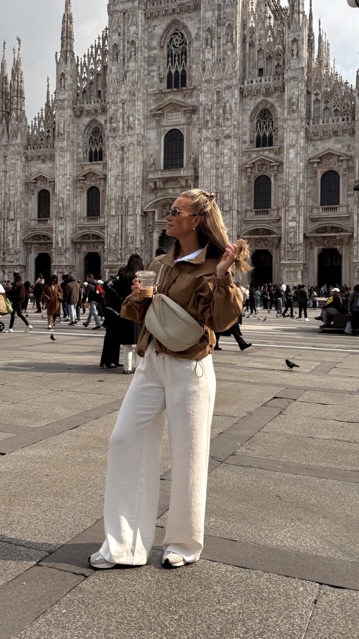 Milan OOTD for a day of exploring. Wearing my @12th Tribe  Canvas Utility Jacket with @Aritzia Lodge Pants, an @abercrombie basic white tee, @giginewyork Beck Sling bag and my New Balance 327s.

Such a comfortable outfit for walking around the city.

Milan outfit, Milan ootd, Milan travel outfit, Italy travel outfit, Europe travel outfit, travel day outfit, utility jacket outfit, Aritzia Lodge pants outfit, New Balance 327 outfit, city exploring outfit

#LTKootd #LTKTravel #LTKdayinmylife