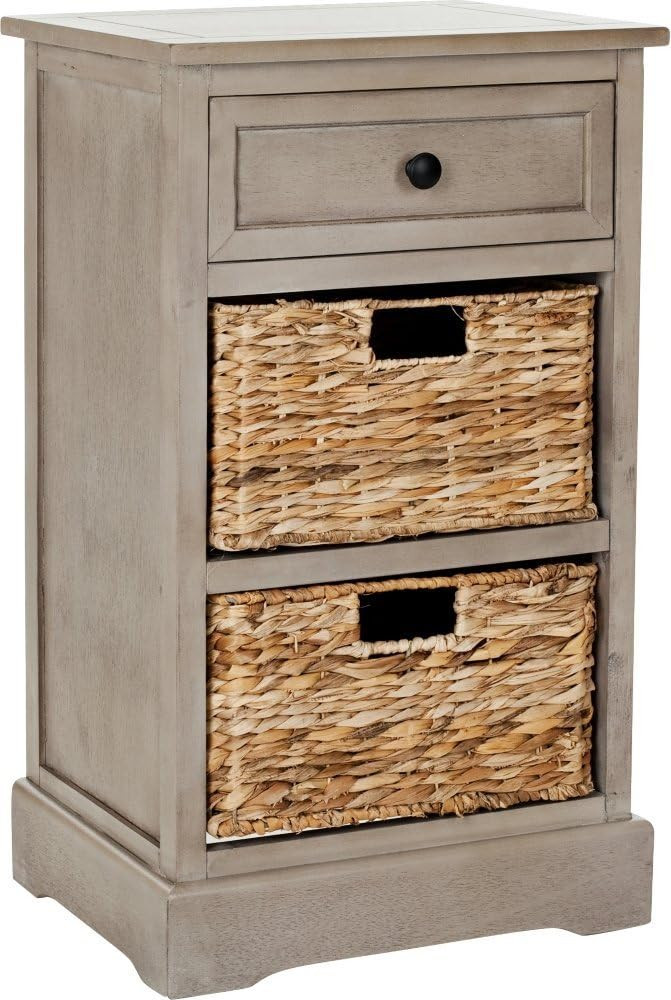 SAFAVIEH Carrie Wood Side Table, 16" Vintage Grey AMH5700A | Amazon (US)