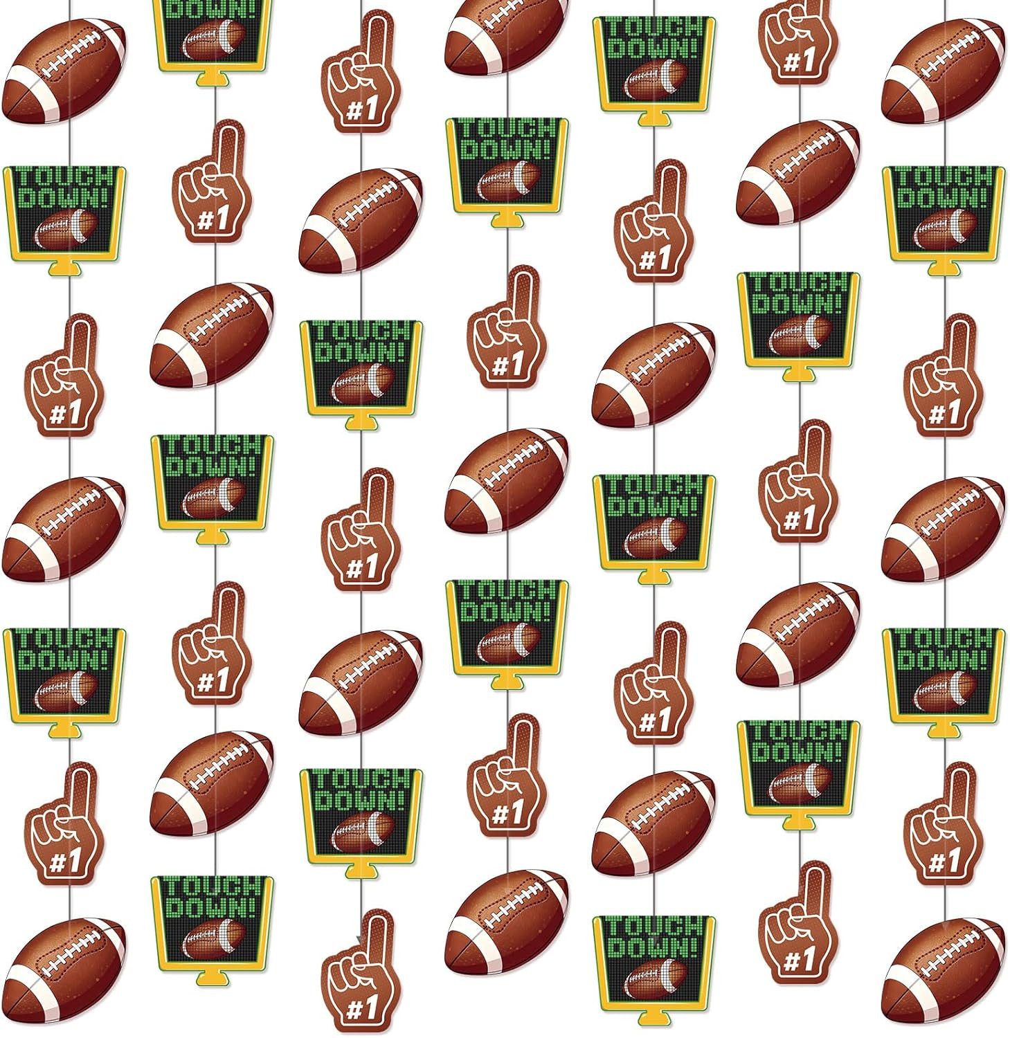 8 Pcs Football Party Decorations Football Themed Birthday Party Hanging Swirl Decorations Bowl Ga... | Amazon (US)