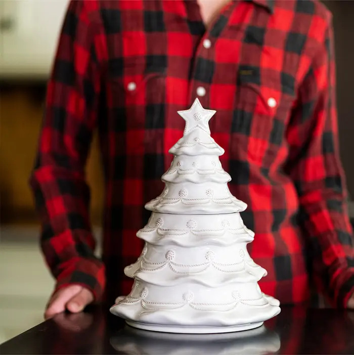 Berry & Thread Whitewash Christmas Tree Cookie Jar | Nordstrom