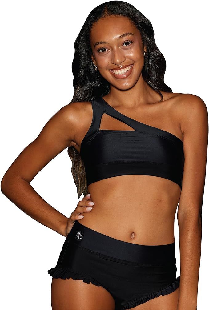 Kandi Kouture Can't Relate Cut Out Bra Top for Dance and Gym | Keyhole Cutout One Shoulder Style ... | Amazon (US)