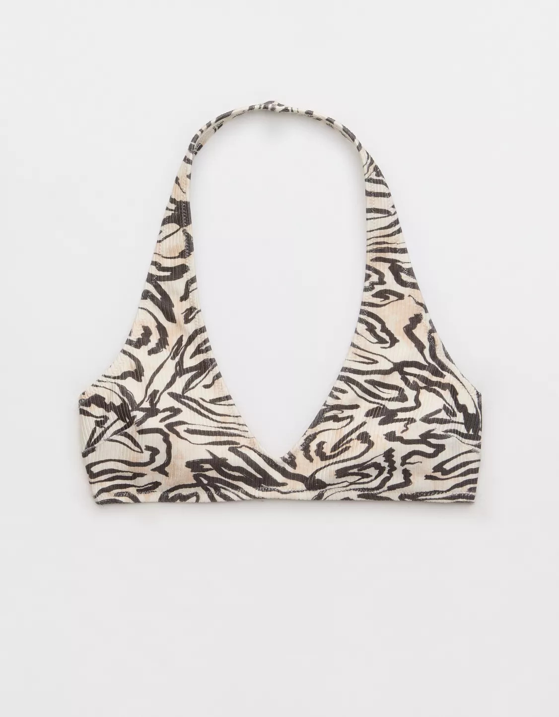 Aerie Shine Rib Halter Bikini Top | Aerie